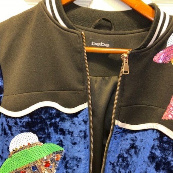 BEBE Outer Space Velour Jacket - Picture 2 of 7